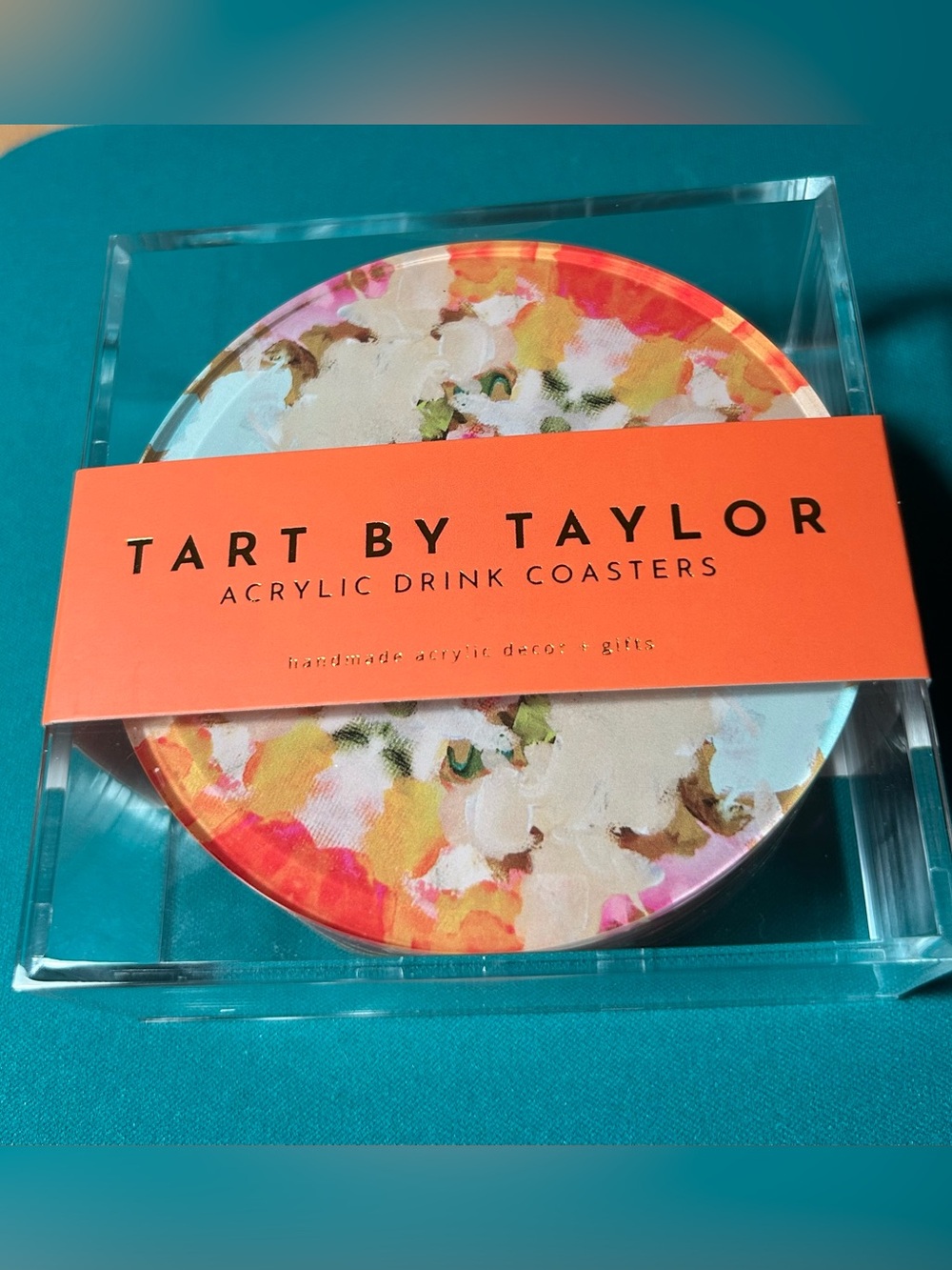 Tart By Taylor Acrylic Coasters NWOT